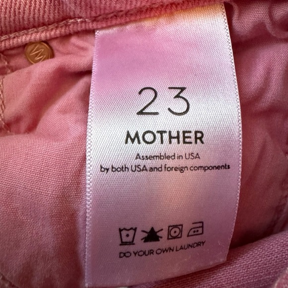Mother Denim High Wasted Rider Flood‎ Size 23 Into The Mist Pink - Picture 6 of 8